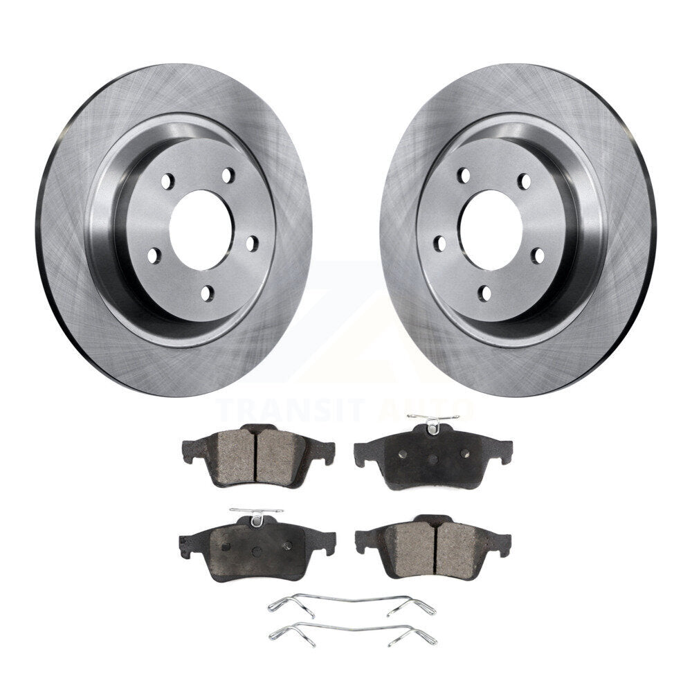 Rear Disc Brake Rotors And Ceramic Pads Kit For Mazda 5