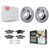 [Rear] 2006 Mazda 5 To 02 06 Premium OE Brake Rotors & Ceramic Pads Kit For Max Braking