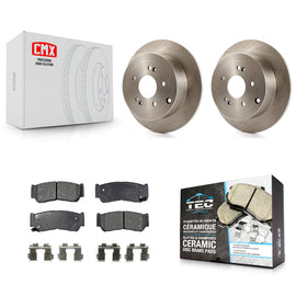 [Rear] 2007-2009 Hyundai Santa Fe Premium OE Brake Rotors & Ceramic Pads Kit For Max Braking