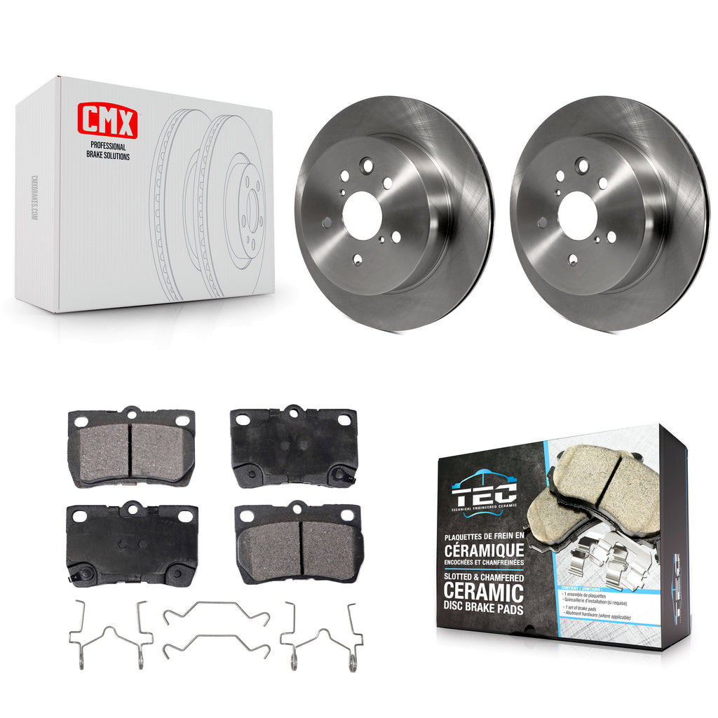 Rear Brake Rotors Ceramic Pad Kit For Lexus IS250 GS350 IS350 GS300 GS430 GS450h