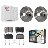 Rear Brake Rotors Ceramic Pad Kit For Lexus IS250 GS350 IS350 GS300 GS430 GS450h