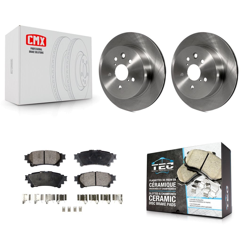 Rear Disc Brake Rotors And Ceramic Pads Kit For Lexus IS250 IS350