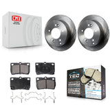 Rear Disc Brake Rotors And Ceramic Pads Kit For Lexus IS250
