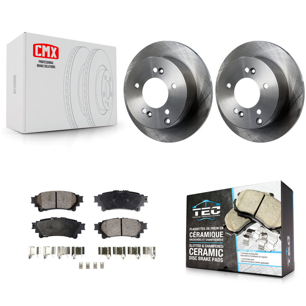 Rear Disc Brake Rotors And Ceramic Pads Kit For Lexus IS250