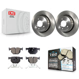 Rear Disc Brake Rotor Ceramic Pad Kit For BMW 530xi 535xi 528i xDrive 535i 528xi