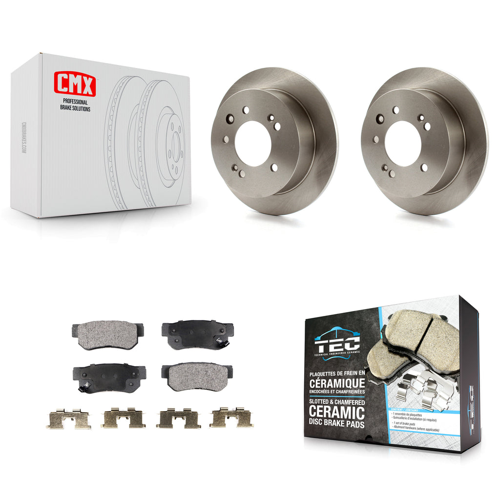 Rear Disc Brake Rotors And Ceramic Pads Kit For Hyundai Elantra