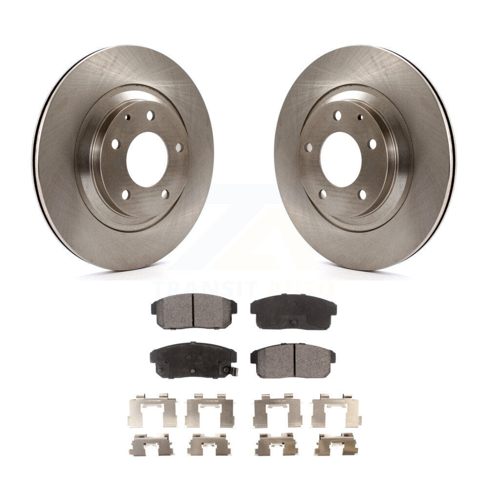 Rear Disc Brake Rotors And Ceramic Pads Kit For 2004-2011 Mazda RX-8