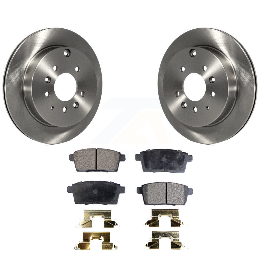 Rear Disc Brake Rotors And Ceramic Pads Kit For Ford Edge Mazda CX-7 Lincoln MKX