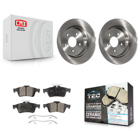 Rear Disc Brake Rotors And Ceramic Pads Kit For Volvo S40 C70 C30 V50