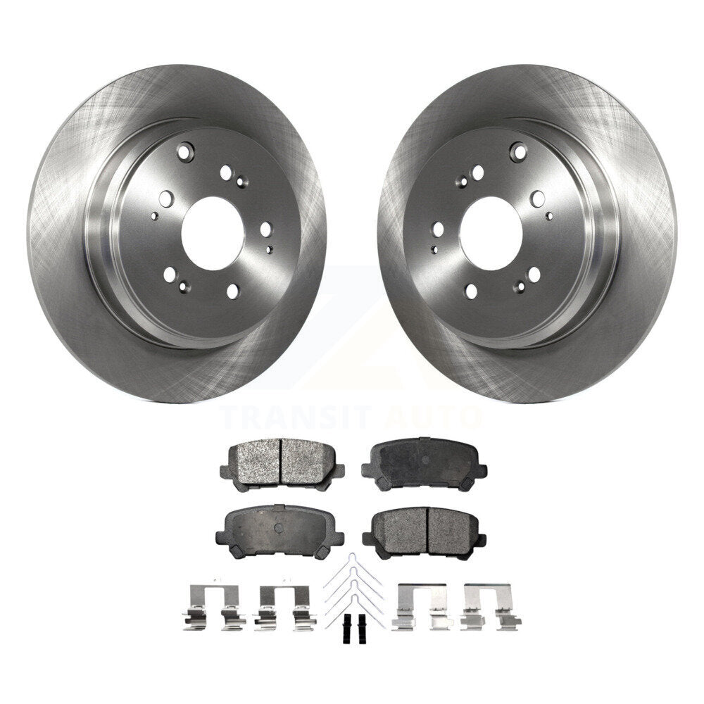 Rear Disc Brake Rotors And Ceramic Pad Kit For Honda Odyssey Pilot Acura MDX ZDX