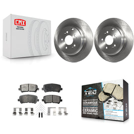 Rear Disc Brake Rotors And Ceramic Pad Kit For Honda Odyssey Pilot Acura MDX ZDX