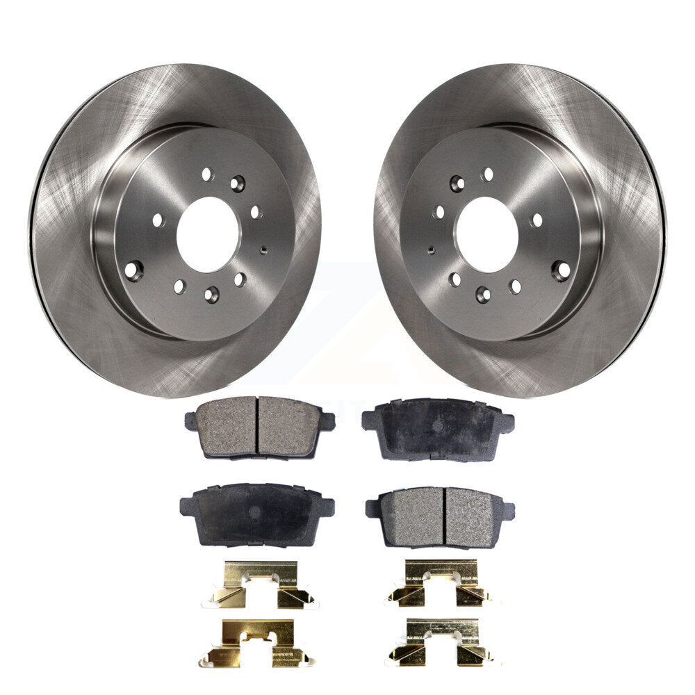 Rear Disc Brake Rotors And Ceramic Pads Kit For 2007-2015 Mazda CX-9