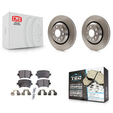 Rear Brake Rotors & Ceramic Pad Kit For Volkswagen CC Passat GTI Golf R R32 Audi