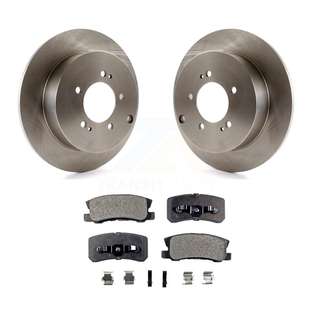 Rear Disc Brake Rotors And Ceramic Pads Kit For Mitsubishi Lancer Outlander