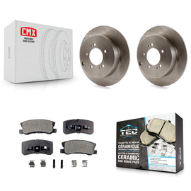 Rear Disc Brake Rotors And Ceramic Pads Kit For Mitsubishi Lancer Outlander