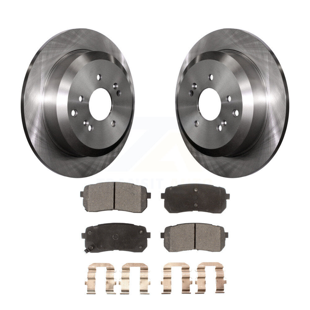 Rear Disc Brake Rotors And Ceramic Pads Kit For 2007-2012 Hyundai Veracruz