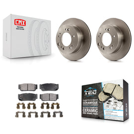 [Rear] 2007-2009 Kia Sorento Premium OE Brake Rotors & Ceramic Pads Kit For Max Braking