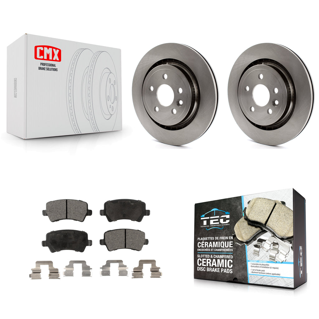 Rear Disc Brake Rotors And Ceramic Pads Kit For Volvo S60 XC70 S80 V60 V70