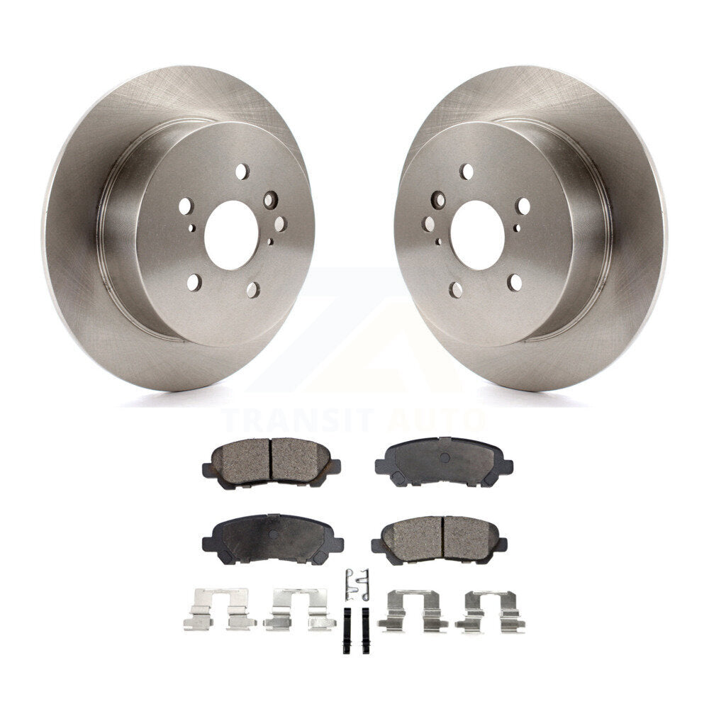 Rear Disc Brake Rotors And Ceramic Pads Kit For 2008-2013 Toyota Highlander