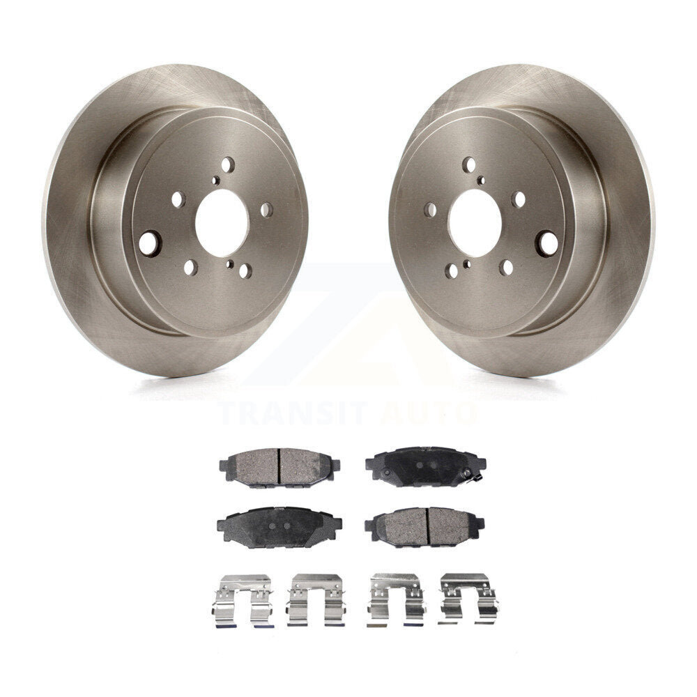 Rear Brake Rotor Ceramic Pad Kit For Subaru Outback Impreza Forester Legacy FR-S