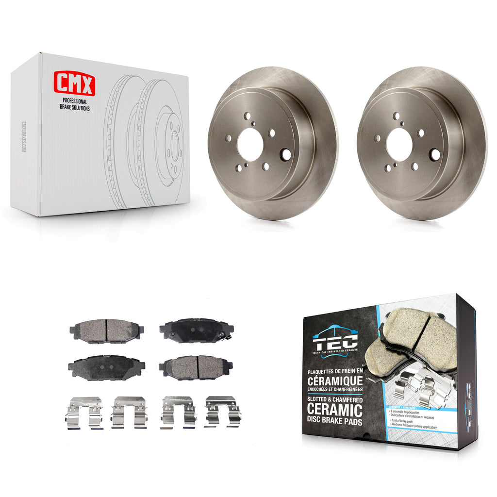 Rear Brake Rotor Ceramic Pad Kit For Subaru Outback Impreza Forester Legacy FR-S