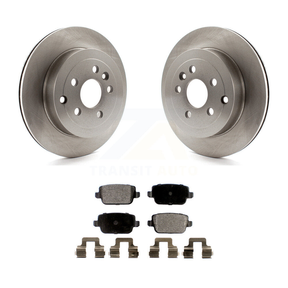 Rear Disc Brake Rotors And Ceramic Pads Kit For 2008-2011 Land Rover LR2