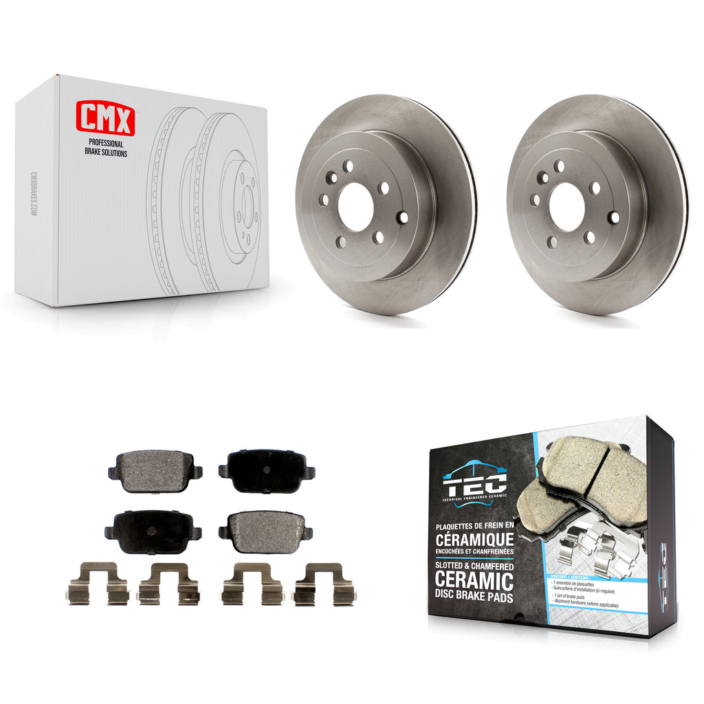 [Rear] 2008-2011 Land Rover LR2 Premium OE Brake Rotors & Ceramic Pads Kit For Max Braking