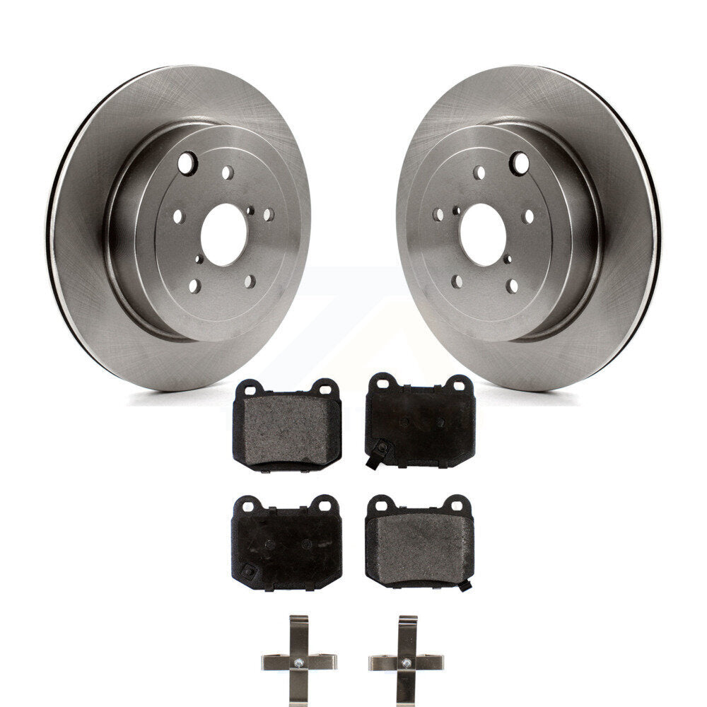 Rear Disc Brake Rotors And Ceramic Pads Kit For Subaru Impreza WRX STI