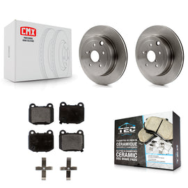 Rear Disc Brake Rotors And Ceramic Pads Kit For Subaru Impreza WRX STI