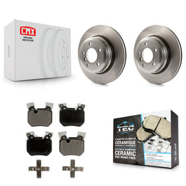 Rear Disc Brake Rotors And Ceramic Pads Kit For BMW 135i 135is