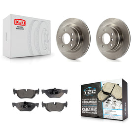 [Rear] 2008-2013 BMW 128i Premium OE Brake Rotors & Ceramic Pads Kit For Max Braking