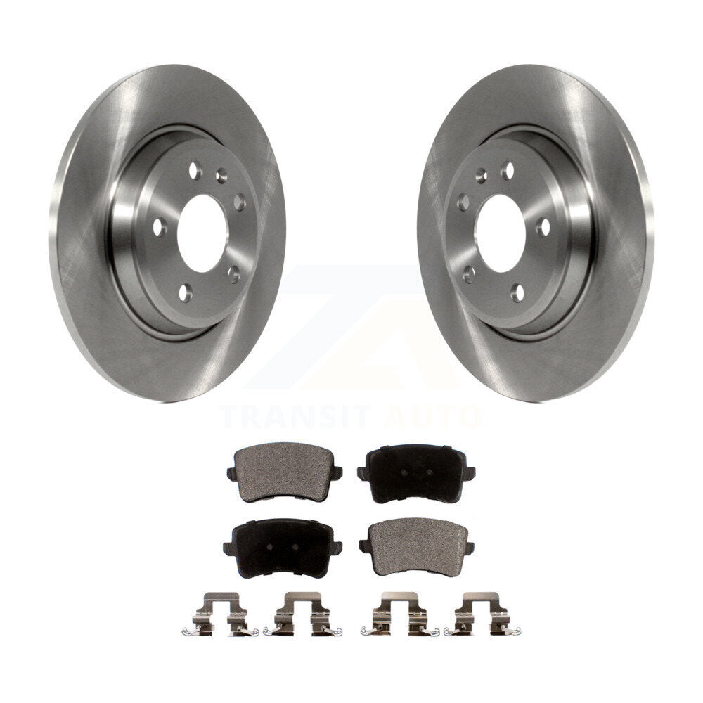 Rear Disc Brake Rotors And Ceramic Pads Kit For Audi Q5 A4 Quattro A5 allroad S5