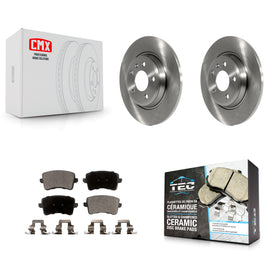Rear Disc Brake Rotors And Ceramic Pads Kit For Audi Q5 A4 Quattro A5 allroad S5
