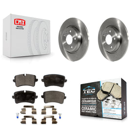 Rear Disc Brake Rotors And Ceramic Pads Kit For Audi A7 Quattro A6