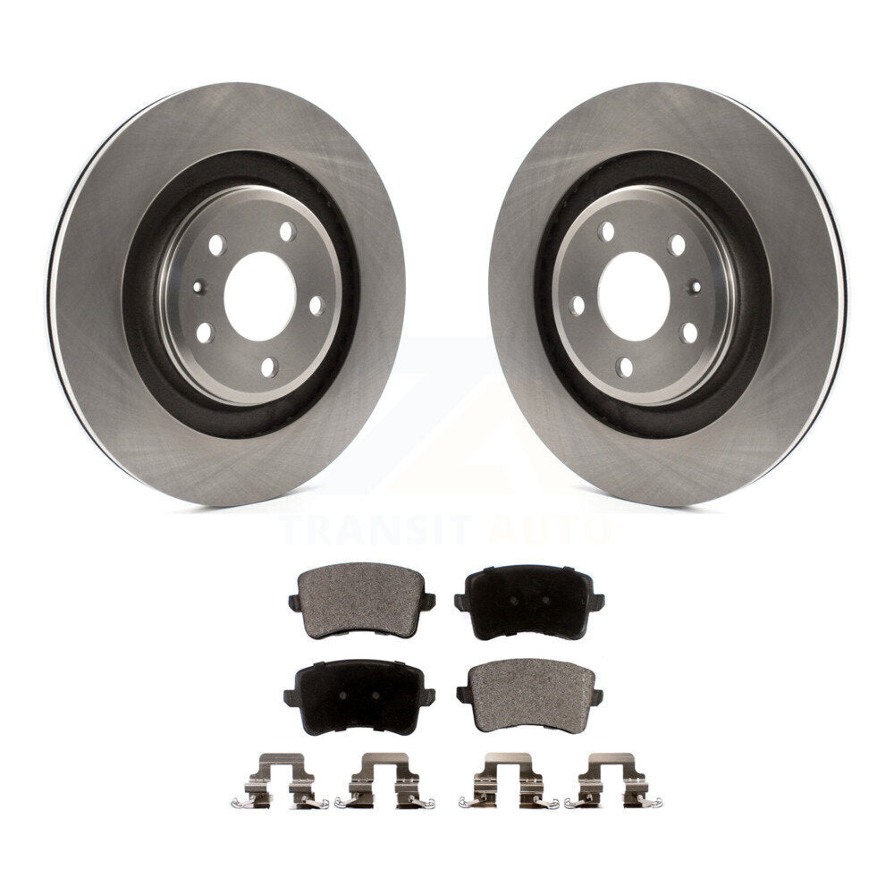 Rear Disc Brake Rotors And Ceramic Pads Kit For Audi S5 A4 Quattro