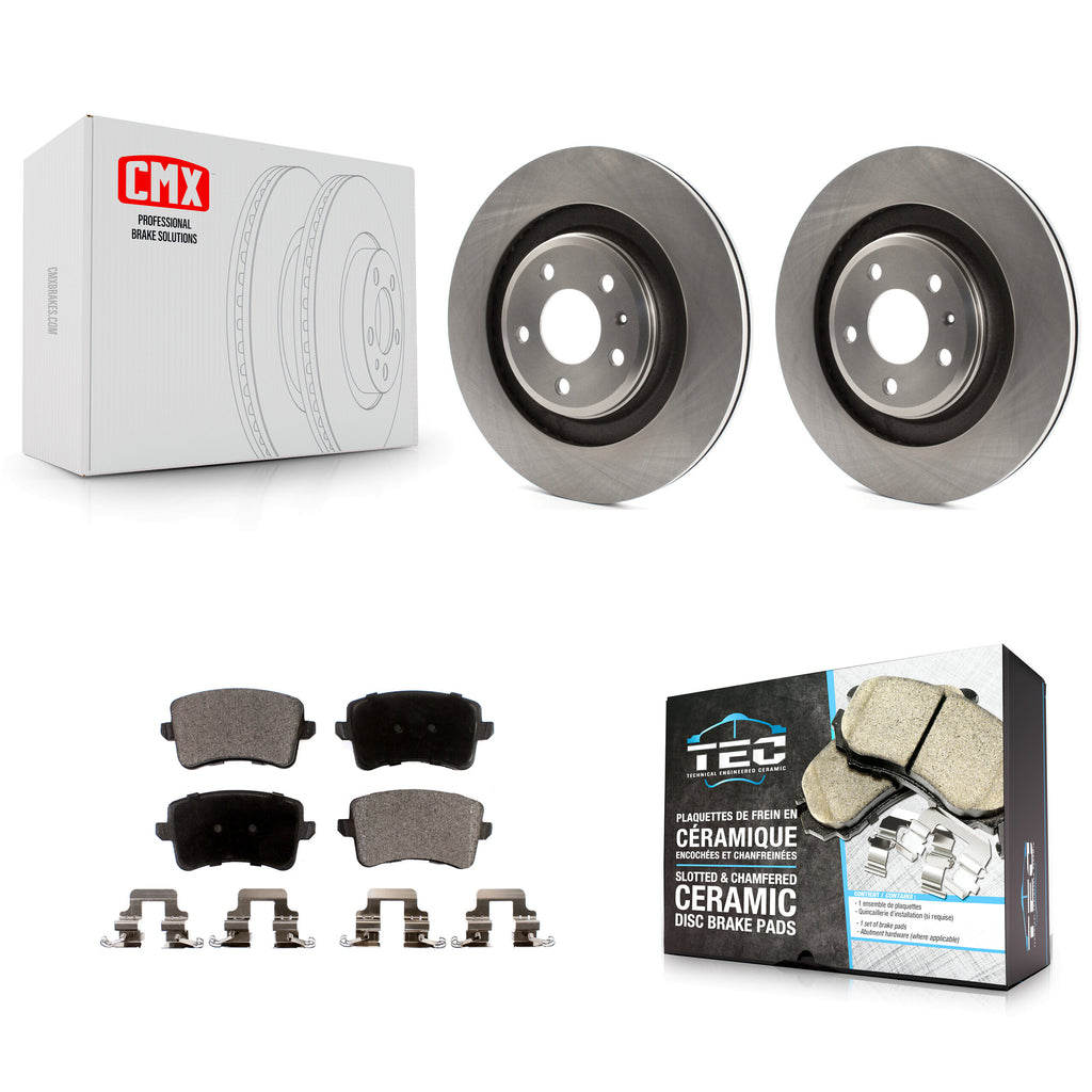 Rear Disc Brake Rotors And Ceramic Pads Kit For Audi S5 A4 Quattro