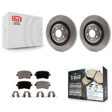 Rear Disc Brake Rotors And Ceramic Pads Kit For Audi S5 A4 Quattro