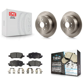 [Rear] 2009-2016 Toyota Venza Premium OE Brake Rotors & Ceramic Pads Kit For Max Braking