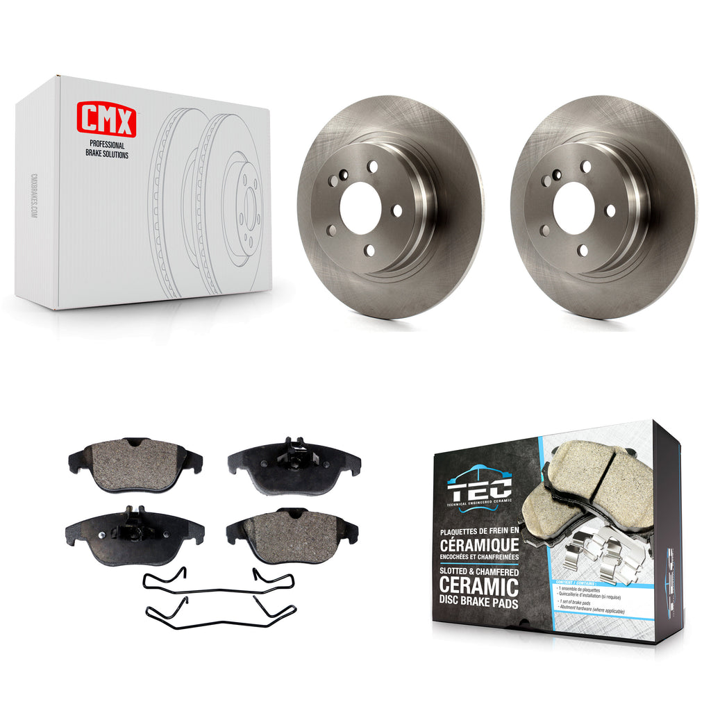 Rear Disc Brake Rotors And Ceramic Pads Kit For Mercedes-Benz C300 C250 C230