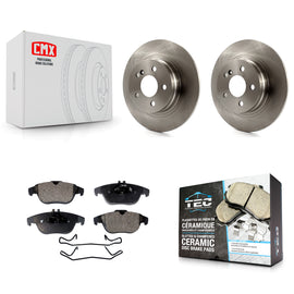 Rear Disc Brake Rotors And Ceramic Pads Kit For Mercedes-Benz C300 C250 C230