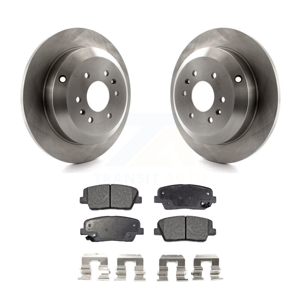 Rear Disc Brake Rotors And Ceramic Pads Kit For 2009-2011 Kia Borrego