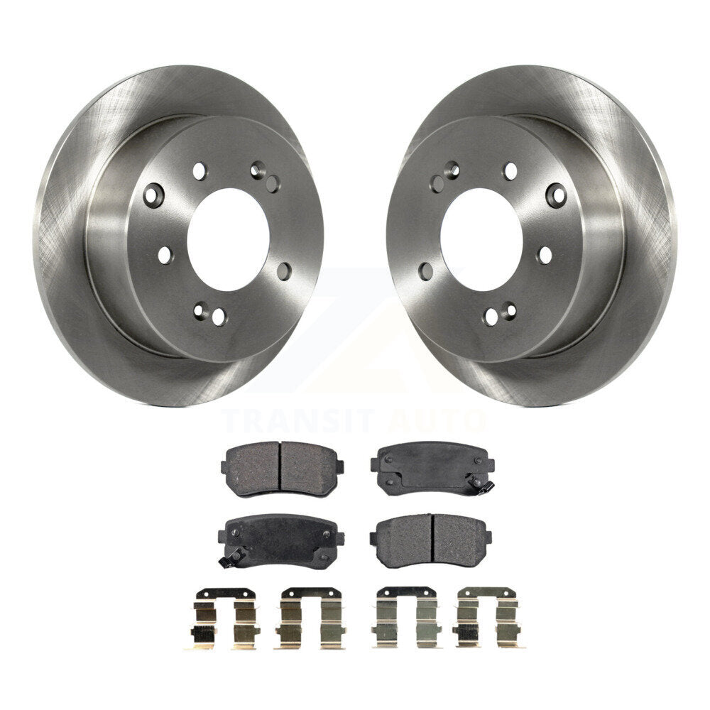 Rear Disc Brake Rotors And Ceramic Pads Kit For Kia Forte Koup Forte5