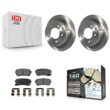 Rear Disc Brake Rotors And Ceramic Pads Kit For Kia Forte Koup Forte5
