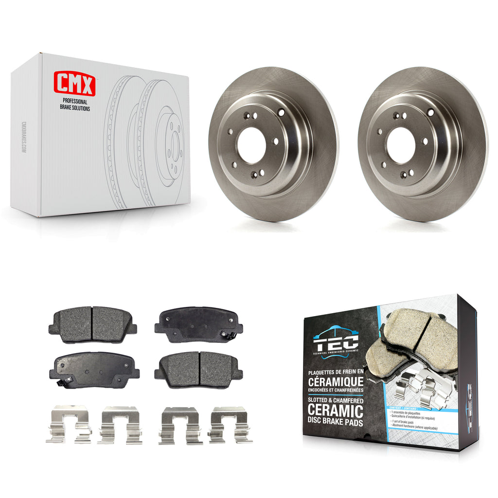 Rear Disc Brake Rotors And Ceramic Pads Kit For Hyundai Genesis Coupe