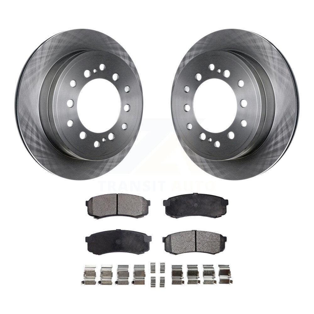 Rear Disc Brake Rotors Ceramic Pad Kit For Toyota 4Runner Lexus GX460 FJ Cruiser