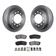 Charger l&#39;image dans la galerie, Rear Disc Brake Rotors Ceramic Pad Kit For Toyota 4Runner Lexus GX460 FJ Cruiser