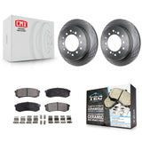 Rear Disc Brake Rotors Ceramic Pad Kit For Toyota 4Runner Lexus GX460 FJ Cruiser