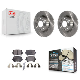 Rear Disc Brake Rotors And Ceramic Pads Kit For Volkswagen GTI