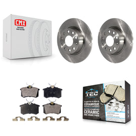Rear Disc Brake Rotors And Ceramic Pads Kit For Volkswagen Beetle Golf