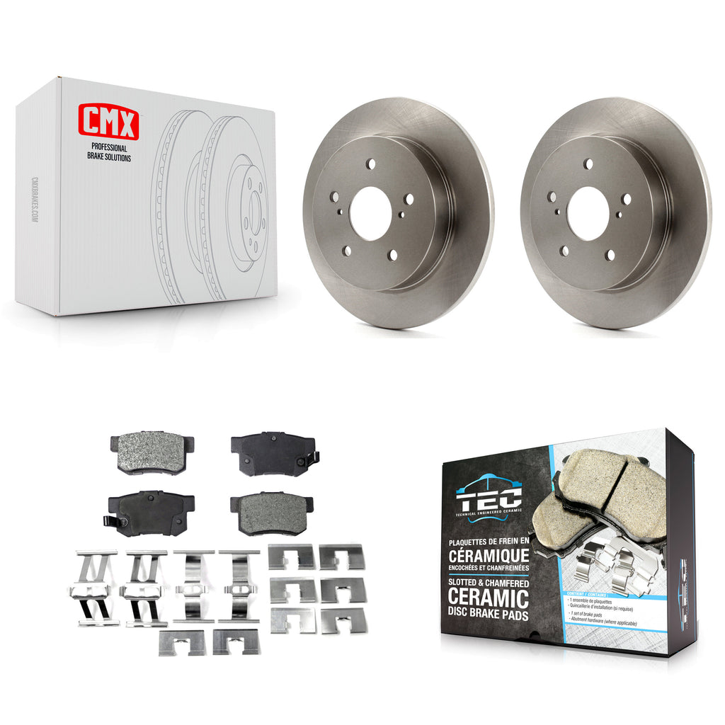 [Rear] 2010-2013 Suzuki Kizashi Premium OE Brake Rotors & Ceramic Pads Kit For Max Braking